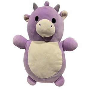 SQUISHMALLOWS HugMees Dina the Purple Dragon 10" Plush Stuffed Animal Toy